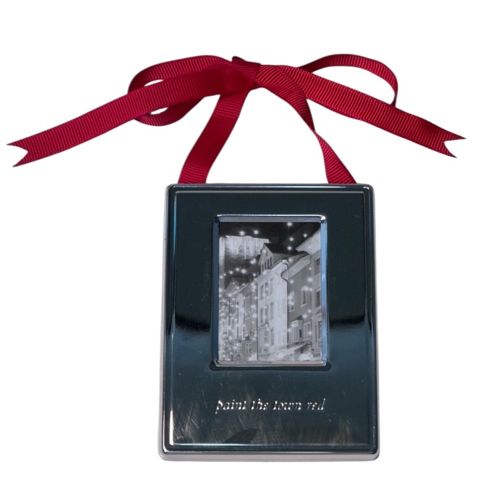 Kate Spade Paint the Town Red Picture Frame Ornament.